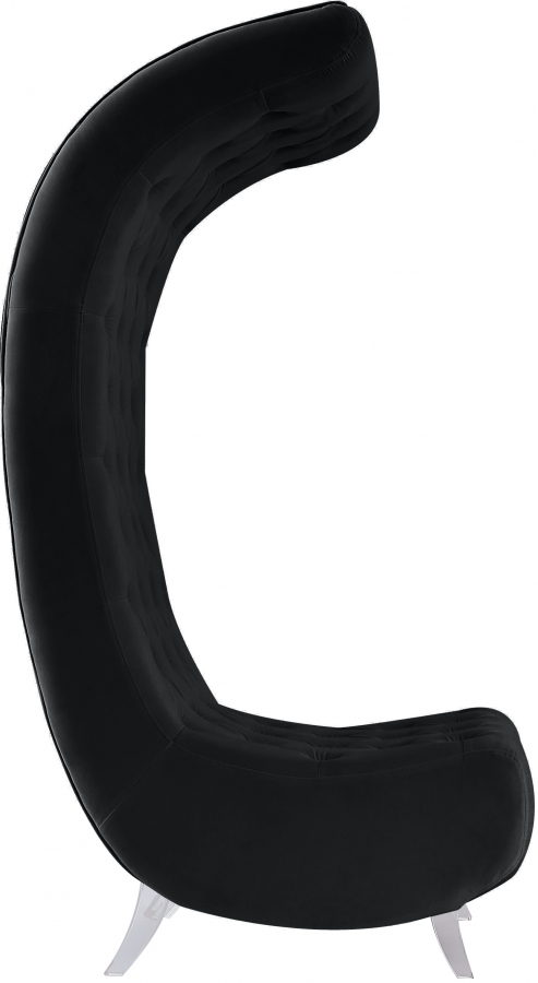 Crescent Velvet Upholstered Chair