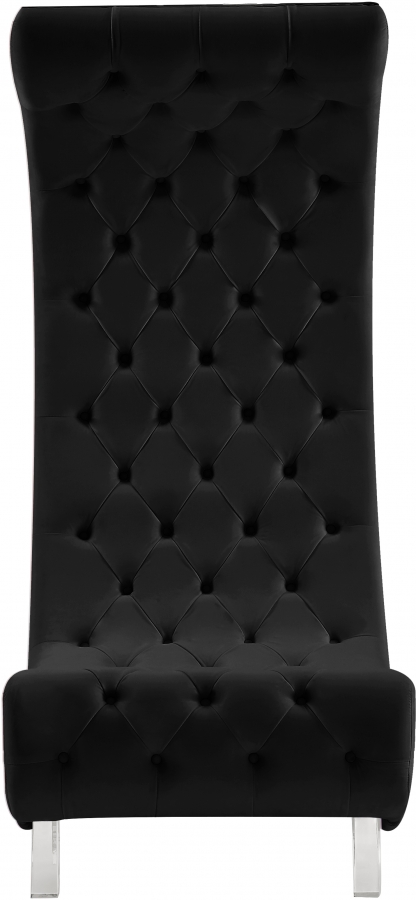 Crescent Velvet Upholstered Chair