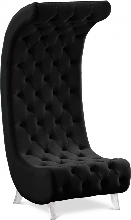 Crescent Velvet Upholstered Chair