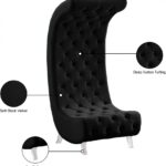 Crescent Velvet Upholstered Chair