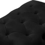 Crescent Velvet Upholstered Ottoman