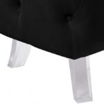 Crescent Velvet Upholstered Ottoman