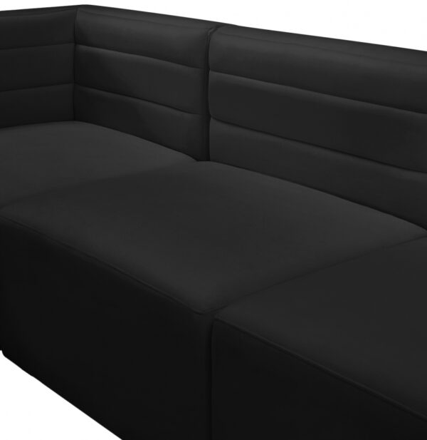 Quincy Velvet Upholstered Comfort Armless Modular Chair