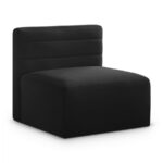 Quincy Velvet Upholstered Comfort Armless Modular Chair