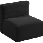 Quincy Velvet Upholstered Comfort Armless Modular Chair