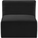 Quincy Velvet Upholstered Comfort Armless Modular Chair