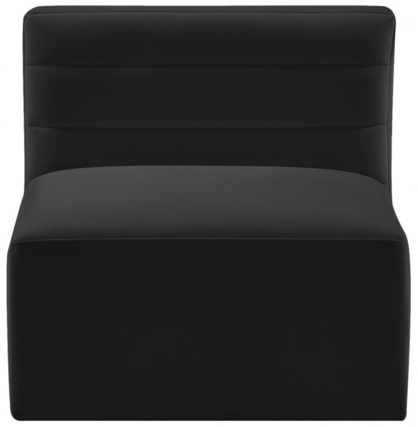 Quincy Velvet Upholstered Comfort Armless Modular Chair