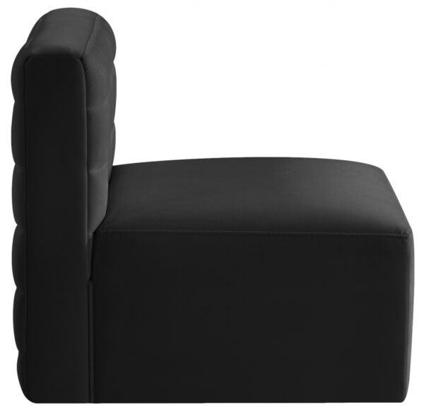 Quincy Velvet Upholstered Comfort Armless Modular Chair