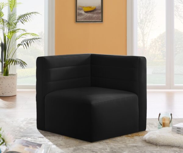 Quincy Velvet Upholstered Comfort Corner Modular Chair