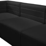 Quincy 126" Velvet Upholstered Comfort 4pc. Modular Sofa