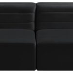 Quincy 126" Velvet Upholstered Comfort 4pc. Modular Sofa