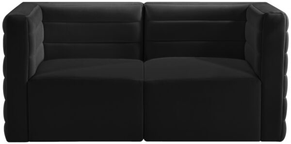 Quincy 63" Velvet Upholstered Comfort 2pc. Modular Loveseat