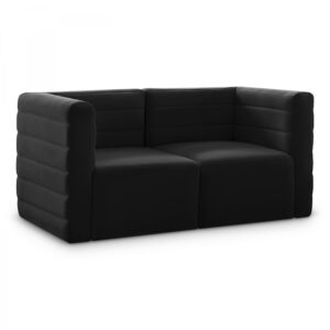 Quincy 63" Velvet Upholstered Comfort 2pc. Modular Loveseat