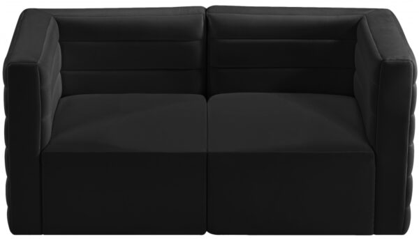 Quincy 63" Velvet Upholstered Comfort 2pc. Modular Loveseat
