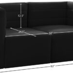 Quincy 63" Velvet Upholstered Comfort 2pc. Modular Loveseat