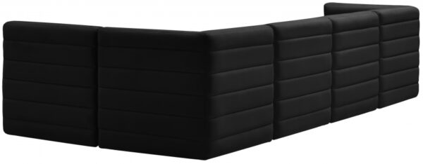 Quincy 126" Velvet Upholstered Comfort 5pc. Modular Sectional