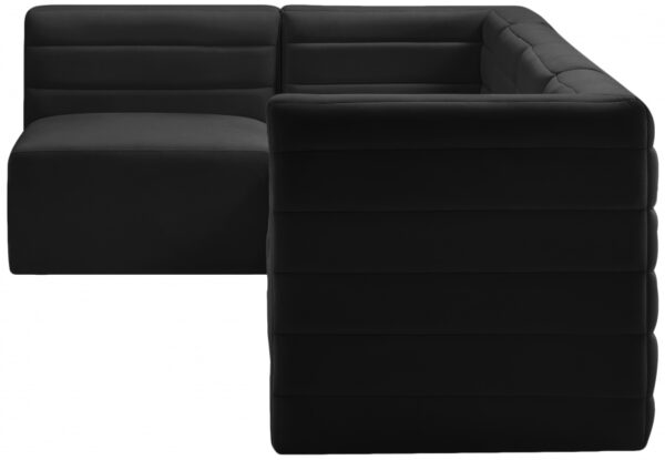 Quincy 126" Velvet Upholstered Comfort 5pc. Modular Sectional