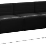Quincy 126" Velvet Upholstered Comfort 5pc. Modular Sectional