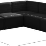 Quincy 94" Velvet Upholstered Comfort 5pc. Modular Sectional