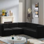 Quincy 95" Velvet Upholstered Comfort 5pc. Modular Sectional