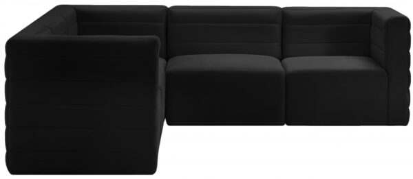 Quincy 95" Velvet Upholstered Comfort 5pc. Modular Sectional