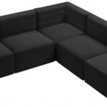 Quincy 95" Velvet Upholstered Comfort 5pc. Modular Sectional