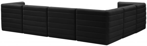 Quincy 126" Velvet Upholstered Comfort 6pc. Modular Sectional