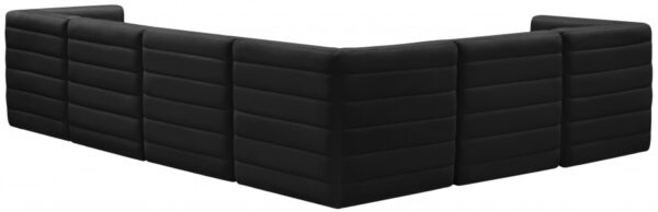Quincy 126" Velvet Upholstered Comfort 6pc. Modular Sectional