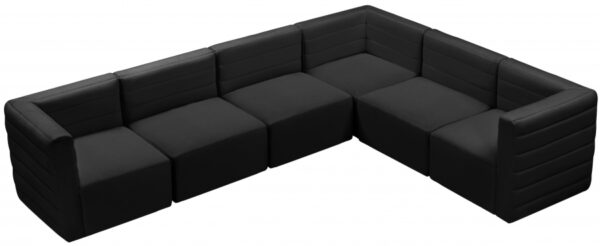 Quincy 126" Velvet Upholstered Comfort 6pc. Modular Sectional