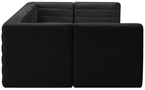 Quincy 126" Velvet Upholstered Comfort 6pc. Modular Sectional