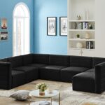 Quincy 126" Velvet Upholstered Comfort 7pc. Modular Sectional