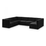 Quincy 126" Velvet Upholstered Comfort 7pc. Modular Sectional