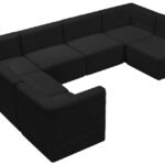 Quincy 126" Velvet Upholstered Comfort 7pc. Modular Sectional