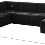 Quincy 126" Velvet Upholstered Comfort 7pc. Modular Sectional