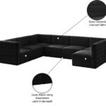 Quincy 126" Velvet Upholstered Comfort 7pc. Modular Sectional