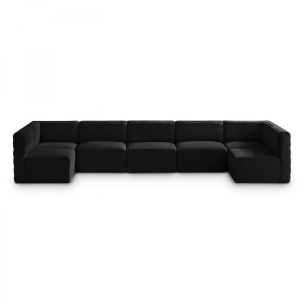 Quincy 157" Velvet Upholstered Comfort 7pc. Modular Sectional