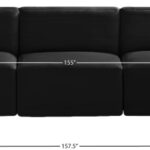 Quincy 157" Velvet Upholstered Comfort 7pc. Modular Sectional