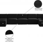 Quincy 157" Velvet Upholstered Comfort 7pc. Modular Sectional