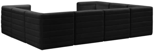 Quincy 126" Velvet Upholstered Comfort 8pc. Modular Sectional