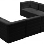 Quincy 126" Velvet Upholstered Comfort 8pc. Modular Sectional