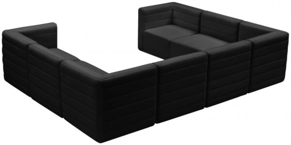 Quincy 126" Velvet Upholstered Comfort 8pc. Modular Sectional