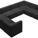 Quincy 126" Velvet Upholstered Comfort 8pc. Modular Sectional