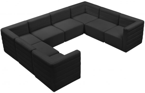Quincy 126" Velvet Upholstered Comfort 8pc. Modular Sectional