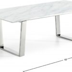 Carlton Marble Veneer Top And Chrome Steel Base Coffee Table