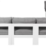 Nizuc 150" Water Resistant Fabric Upholstered Outdoor Patio 13pc. Modular Sectional