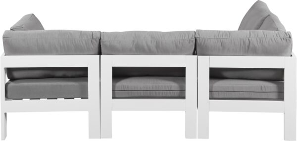 Nizuc 90" Water Resistant Fabric Upholstered Outdoor Patio 4pc. Modular Sectional