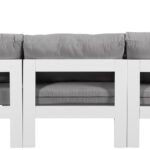 Nizuc 90" Water Resistant Fabric Upholstered Outdoor Patio 4pc. Modular Sectional