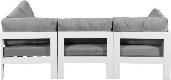 Nizuc 90" Water Resistant Fabric Upholstered Outdoor Patio 4pc. Modular Sectional