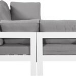 Nizuc 90" Water Resistant Fabric Upholstered Outdoor Patio 4pc. Modular Sectional