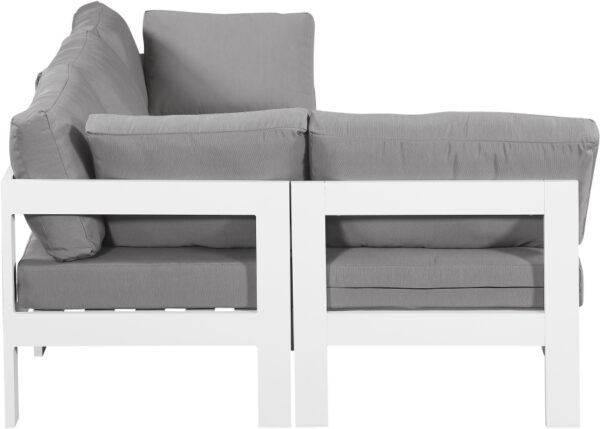Nizuc 90" Water Resistant Fabric Upholstered Outdoor Patio 4pc. Modular Sectional
